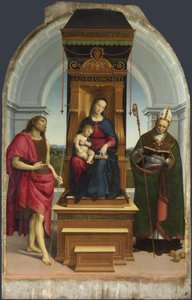 The Madonna and Child with Saint John the Baptist and Saint Nicholas of Bari (The Ansidei Madonna) by Raffaello Sanzio Raphael