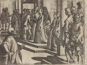 The Betrothal of Margaret of Austria to Philip III, King of Spain (verso) by Raffaello Schiaminossi