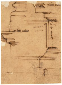 A Sketch of the Main Entablature of the Arch of Septimius Severus, Rome
