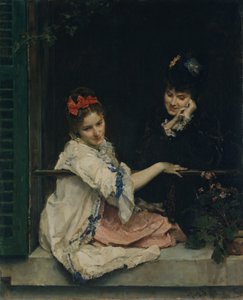 Girls at a Window, ca. 1875 by Raimundo de Madrazo y Garreta