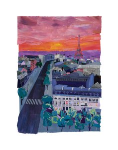 Paris at Dusk, 2021 by Raina Goran