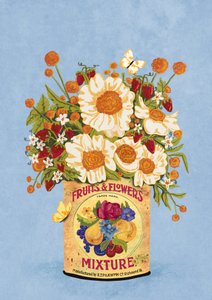 Flowers in a Vintage Tea Can