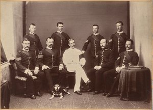 Captain Watkins and Non-Commissioned Officers by Raja Deen Dayal