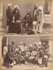 Ramkishore Singh, Rewa (recto, top); Mowhri Rahman Alli Khan Family, Rewa (recto, bottom) by Raja Deen Dayal
