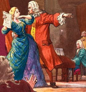 Handel seeking to control a temperamental opera singer by Ralph Bruce