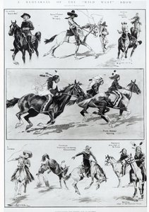 A Rehearsal of the Wild West Show at Olympia by Ralph Cleaver