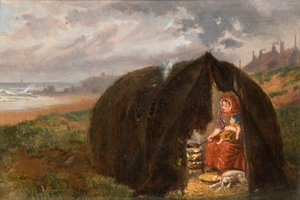 Gypsies Camped on the Beach, Near South Shields, 1876 by Ralph Hedley