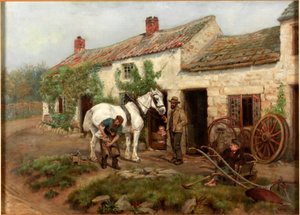 Smithy, Hexham Bridge End, 1885
