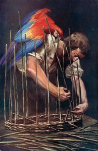 Illustration for Robinson Crusoe by Daniel Defoe by Ralph Noel Pocock