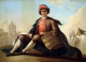 The boy with a basket