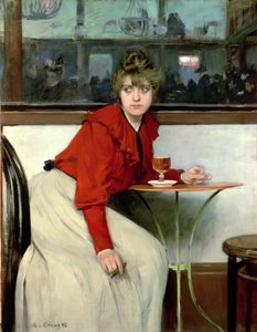 Chica in a Bar by Ramon Casas i Carbo