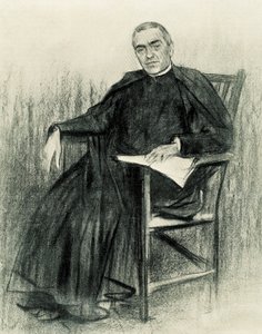 Portrait of Catalan Poet Jacint Verdaguer by Ramon Casas i Carbo