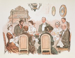 A dining scene by Randolph Caldecott