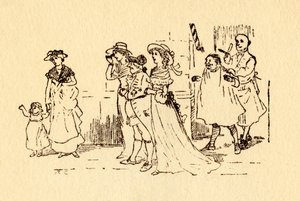 Bystanders watch as John Gilpin gallops past