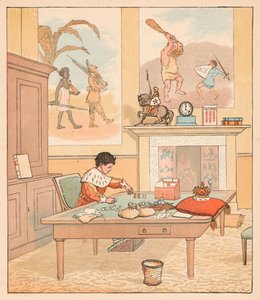 The King was in his counting-house, Counting out his Money, 1880 by Randolph Caldecott