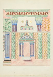 Details of Wall Paintings, Side Wall of Sanctuary by Randolph F. Miller