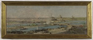 Sketch for the council chamber of Alfortville town hall: View of Alfortville from the heights of Charenton by Raoul Joseph Arus