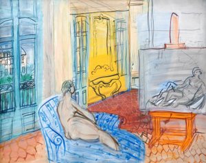 A Model in the Studio on the Place Arago in Perpignan