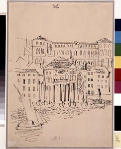 Marseille, the Port, the Town Hall and the Hotel Dieu