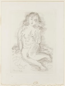 Nude Listening to a Sea Shell by Raoul Dufy