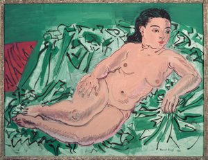 Nude on Blue Sofa