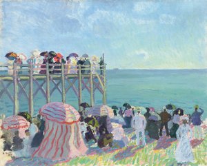 The Beach and Pier at Trouville by Raoul Dufy