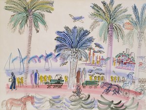 View of Le Suquet, Cannes by Raoul Dufy