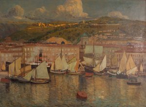Summer Evening (Port of Fiume) by Raoul Frank