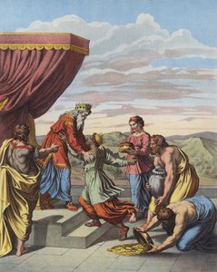 King Solomon receiving the Queen of Sheba
