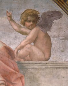 Putto Portraying Faith (Detail) by Raphael (1483 1520)