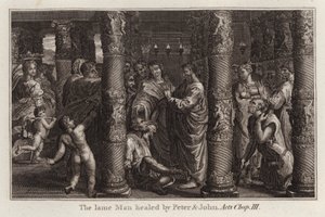 Raphael Cartoon: The Lame Man Healed by Peter and John, Acts, Chap III