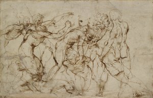 Battle Scene with Prisoners being Pinioned by Raphael
