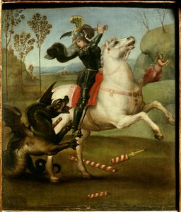 Saint George Fighting with the Dragon by Raphael, 1505 by Raphael