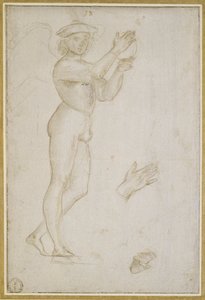 Study of a Young Man Making Music by Raphael