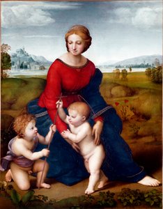 The Virgin in the Prairie or Madonna of the Belvedere by Raphael
