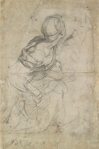 Studies for Two Kneeling Women, c. 1500-1520 by Raphael