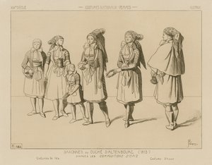German National Costumes - Duchy of Saxe-Altenburg (1815)