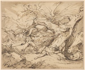 Orlando Rescuing Oliver from the Lion