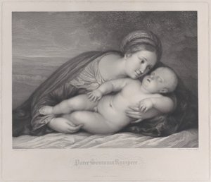 The Madonna Embracing the Sleeping Christ Child by Raphael Morghen
