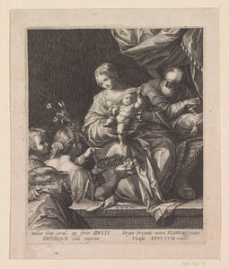 Holy Family with Two Angels