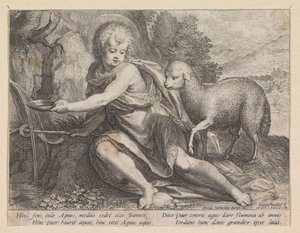 John the Baptist as a Youth by a Spring by Raphaël Sadeler (I)