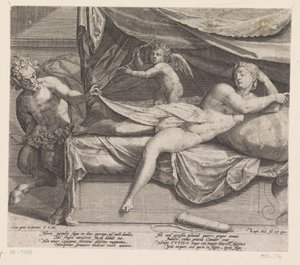 Jupiter and Antiope by Raphaël Sadeler (I)