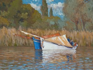 Yawls on the Gironde estuary by Raymond Bonnefon