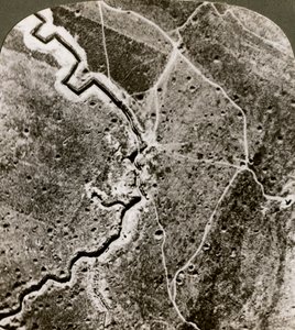 Aerial photograph of the German lines, World War I