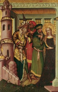 Saint Barbara is Led into the Tower by Regensburger Maler