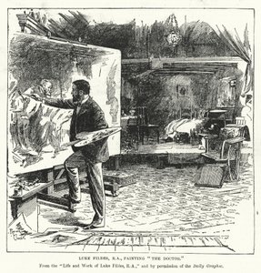 Luke Fildes, RA, painting "The Doctor"