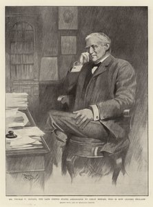 Mr Thomas F Bayard, the Late United States Ambassador to Great Britain, who is now leaving England by Reginald Thomas Cleaver