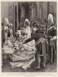 The First Drawing Room held by the Queen in Person this year by Reginald Thomas Cleaver