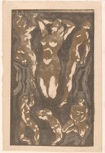 Composition with Six Human Figures by Reijer Stolk (signed by artist)