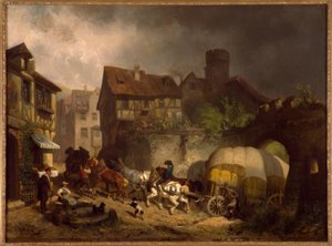 Swabian Village Scene by Reinhold Braun